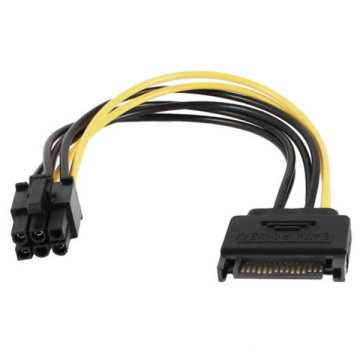 Подгонять интерфейсом SATA 15-контактный к 6-контактный разъем PCI-E кабеля